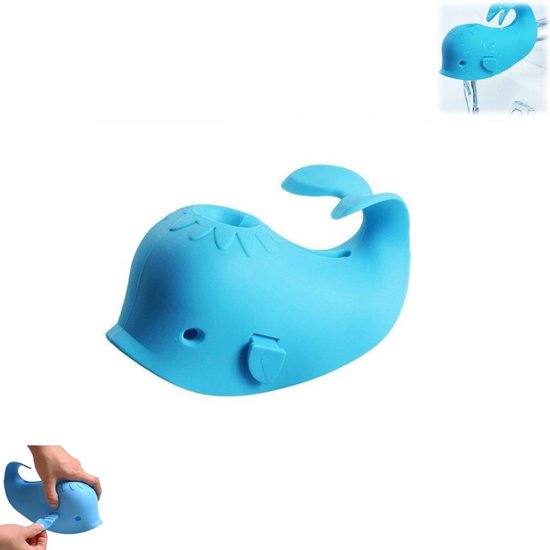 1-teiliger Silikon-badewannenarmatur-schutzdeckel In Form Eines Blauen Wals, Antikollisions-sicherheitskappe Für Kinder Und Kleinkinder