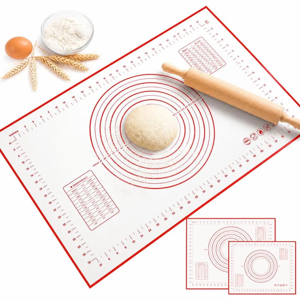 Silikon-backmatte 60 X 40 Cm – Antihaftbeschichtet, Rutschfest Mit Graduierung