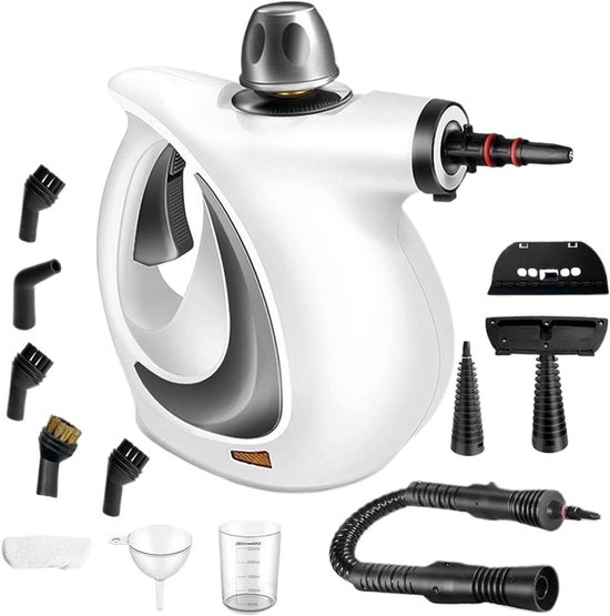 Tragbarer Dampfreiniger – Hochdruck-dampfreiniger – Gründliche Reinigung – Schnelles Aufheizen – 350 Ml – Weiß