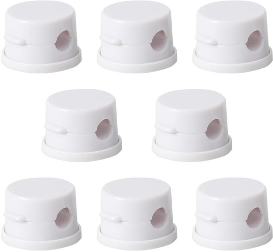 Kabelclip-set – Magnetbefestigungen – Kabelmanagement – Stark Selbstklebend – 8-teilige Packung – Weiß