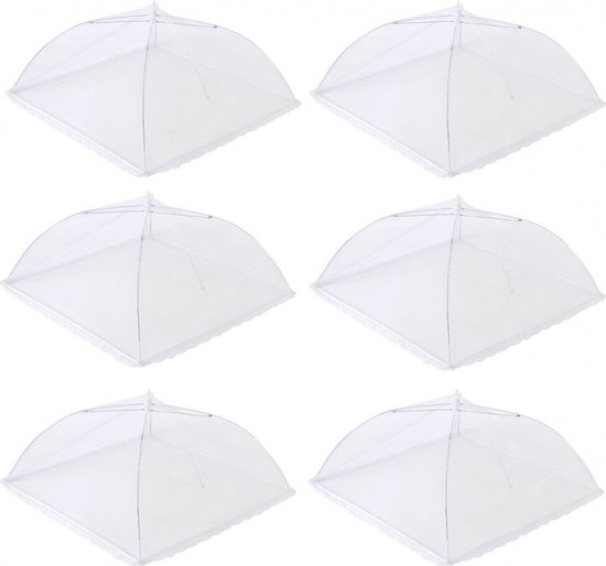 Fliegennetze – 6er-pack – Lebensmittelnetz – 30 Cm – Faltbar – Insektenschutz Für Grills – Hält Wespen Fern