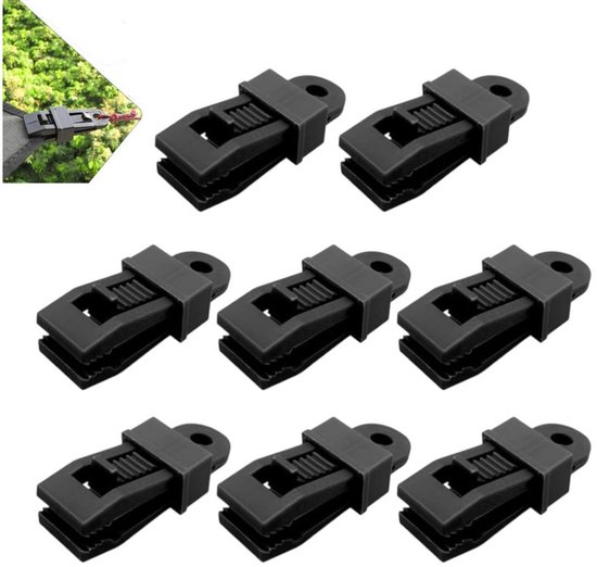 8-teiliges Zeltstoffclip-set, Wasserdichte, Verstellbare Canvas-clips Mit Sicherheitsverschluss Für Outdoor-camping, Sonnenschutzausrüstung Und Markierungen