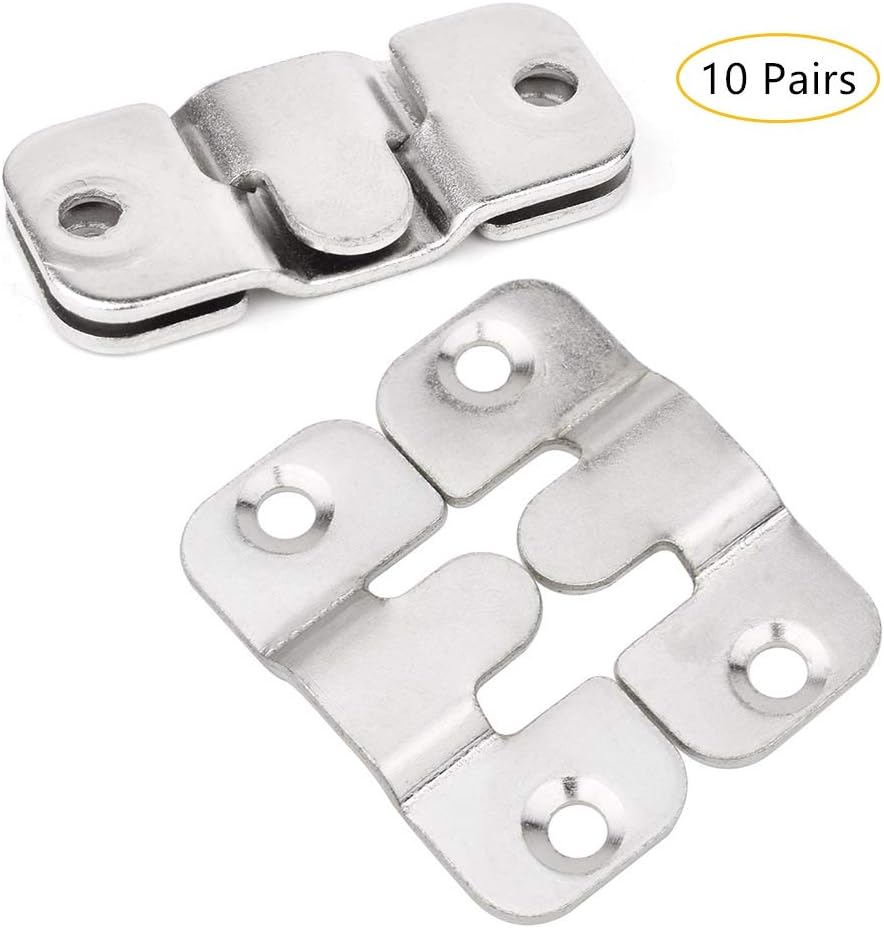 (10 Paare, S), Möbelverbinder, Versenkte Montagehalterung, Wandmontage, Massiver Metall-bilderrahmenhaken Zum Aufhängen Von Bildern, Abbildungen Oder Spiegeln.