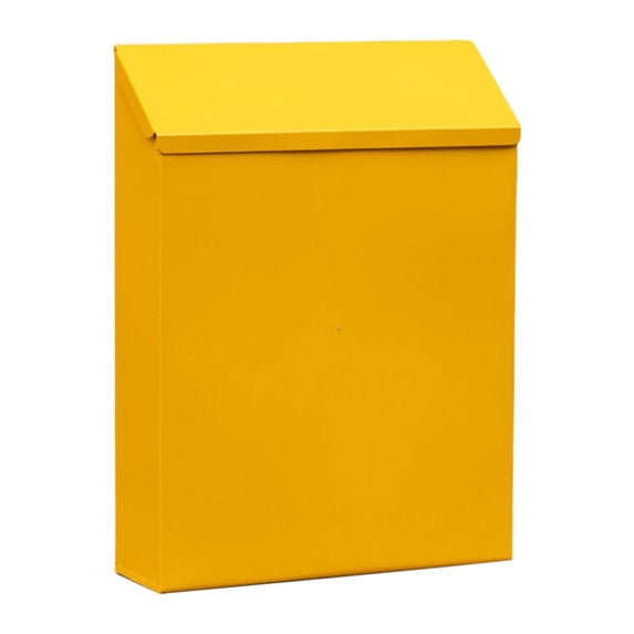 Wandbriefkasten/lieferbox Mit Schloss, Metall, Geeignet Für Den Außenbereich – Gelb