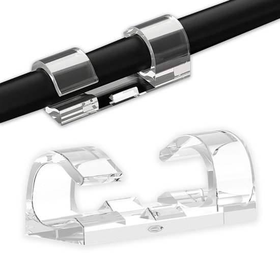 20er-packung Transparente, Selbstklebende Silikon-kabelclips, Usb- Und Mauskabel-organizer