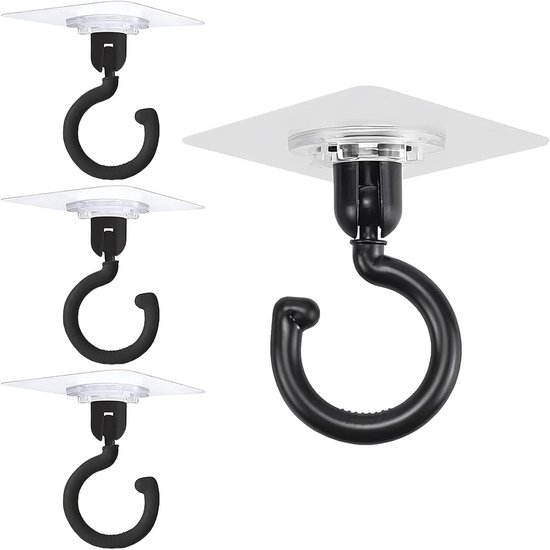 Selbstklebende, Transparente Deckenhaken – 4er-pack, Wasserfeste Wandhaken, Für Badezimmer, Küchen, Büros Und Schlafzimmer – Kein Bohren Erforderlich