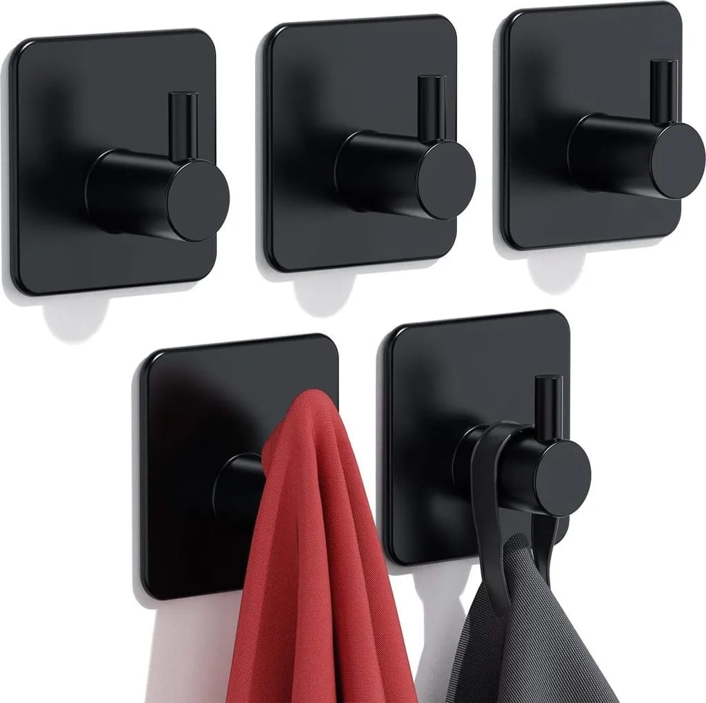 Handtuchhaken, Kein Bohren Erforderlich, 5er-pack, Edelstahl, Geeignet Für Badezimmer Und Küchen.