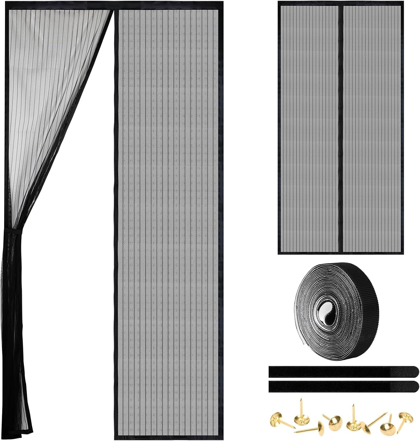 Magnetisches Türgitter – Selbstschließend – Robust – Freihändig Bedienbar – Hält Insekten Fern Und Lässt Luft Durch – 100 X 210 Cm