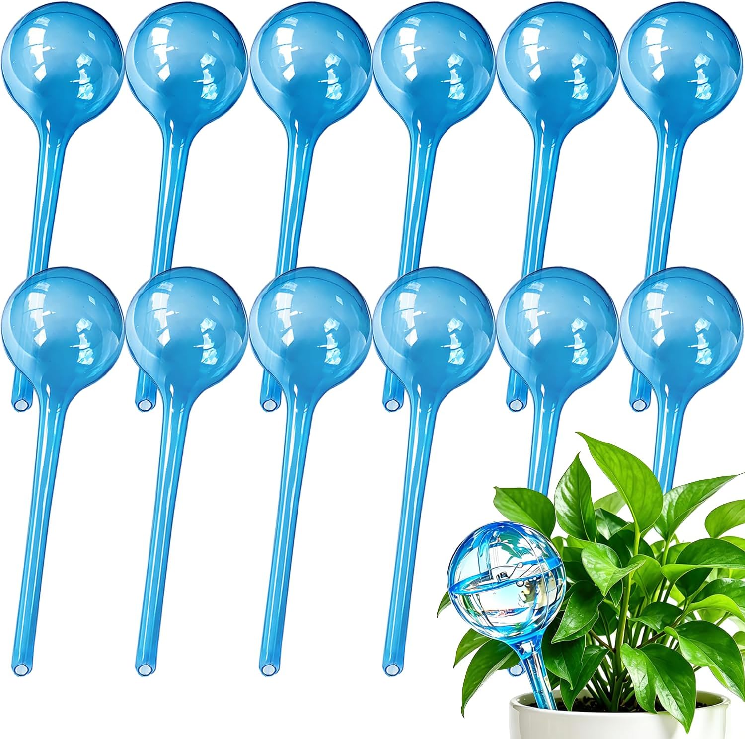 12 Bewässerungskugeln – Automatische Bewässerungsleuchten Für Topfpflanzen Im Innen- Und Außenbereich, Robustes Gartenbewässerungssystem Aus Kunststoff