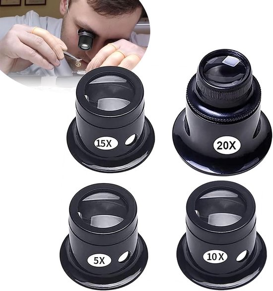 Vergrößerungsgläser 5x, 10x, 15x, 20x, Mit Ständern, Kopfaufsätzen, Schmuck, Tragbar, Labor, Ophthalmisch, Linsenreparatursets