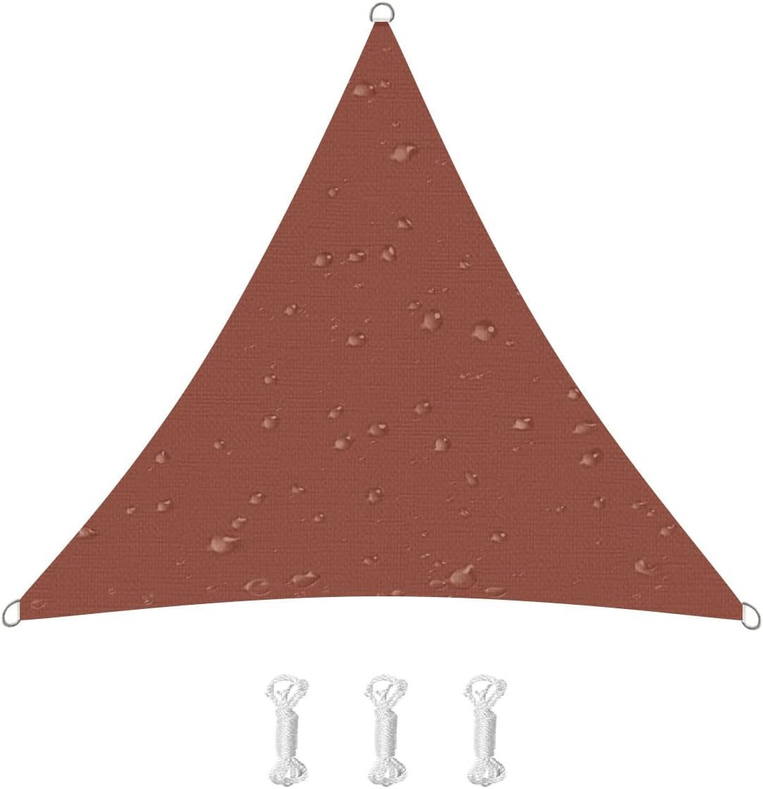Sonnensegel, 95% Uv-schutz, Geeignet Für Terrassen, Balkone, Gärten, Partys Und Den Außenbereich (4,5 X 4,5 X 4,5 Meter, Rostrot).