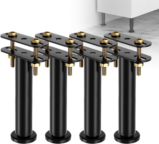 Ein Set Aus 4 Verstellbaren Bettbeinen, Höhenverstellbereich 15 Bis 27 Cm – Stabile Mittelstützbeine Für Bettgestelle – Lattenrost-verstärkungsset