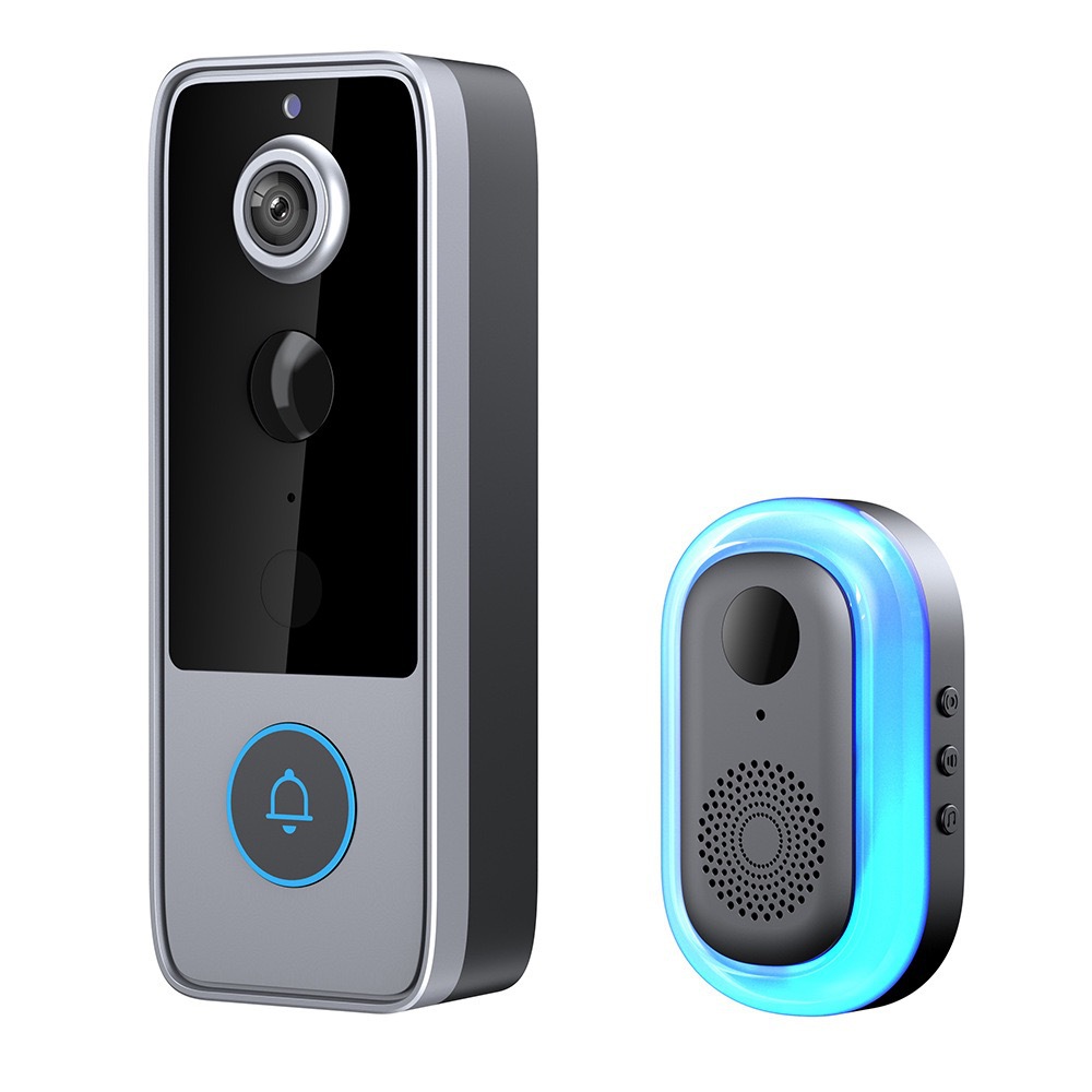 Kabellose Wlan-videotürklingel Mit Klingel – 1080p Hd Smart-videotürklingel Mit Kamera, Batteriebetrieben, Pir-bewegungsmelder, Nachtsicht