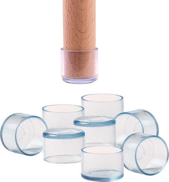 16 Stück 20 Mm Transparente Silikon-schutzkappen Für Stuhlbeine, Runde, Geräuschdämpfende Und Kratzfeste Möbelgleiter