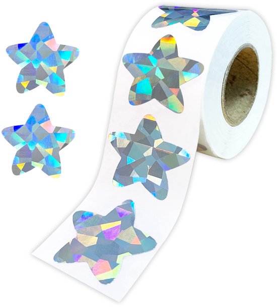 500 Etikettenaufkleber, Geschenkanhänger, Aufkleber Auf Einer Rolle, 500 Stück Pro Rolle, Siegelaufkleber, Dekorationsaufkleber, Wasserfeste Aufkleber, Für Ohrstecker, 2,5 Cm, Silber