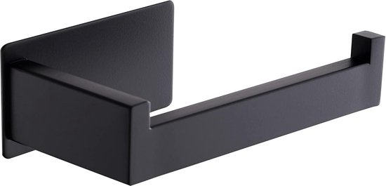 Geeignet Für Toilettenpapierhalter, Bohrfreier Rollenhalter Aus Schwarzem Edelstahl Mit Klebefläche