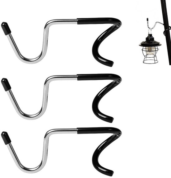 3-teiliges Set Schirmstangenclips, Mehrfach-s-haken Für Campinglampen, Gummikappen, Tragbar