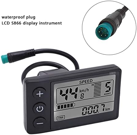 Lcd-display-elektrofahrradcomputer S866 24v 36v 48v Mit Wasserdichtem Stecker Und Fahrradtacho – Für Rennräder Und Mountainbikes