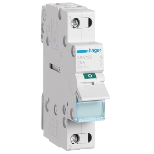 SBN125 Modularer Leistungsschalter sb 1P 25A - Hager