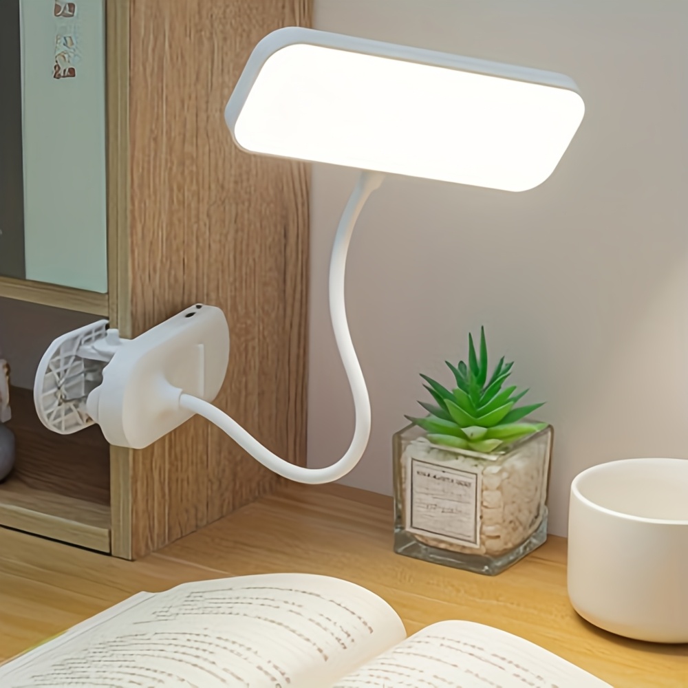Flexible Schwanenhals-schreibtischlampe, Dimmbar In 3 Stufen, Berührungsgesteuert, Mit Augenschutz, Usb-ladeanschluss Und Klemme