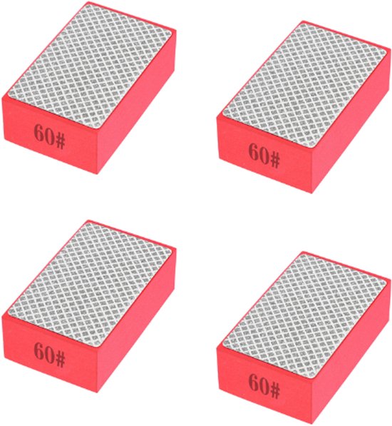 4-teiliges Diamant-handpolierpad-set, Körnung 60, 9 X 6 X 3 Cm Schleifschwammblock, Zum Schleifen Von Metall, Fliesen, Glas Und Stein