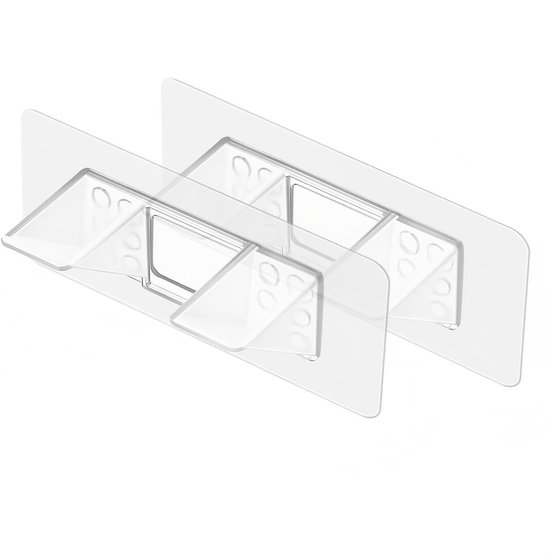 4er-pack Selbstklebende Haken, Transparente Regalwinkel Und Schrankfußstützen Für Kleiderschränke/glas/regale