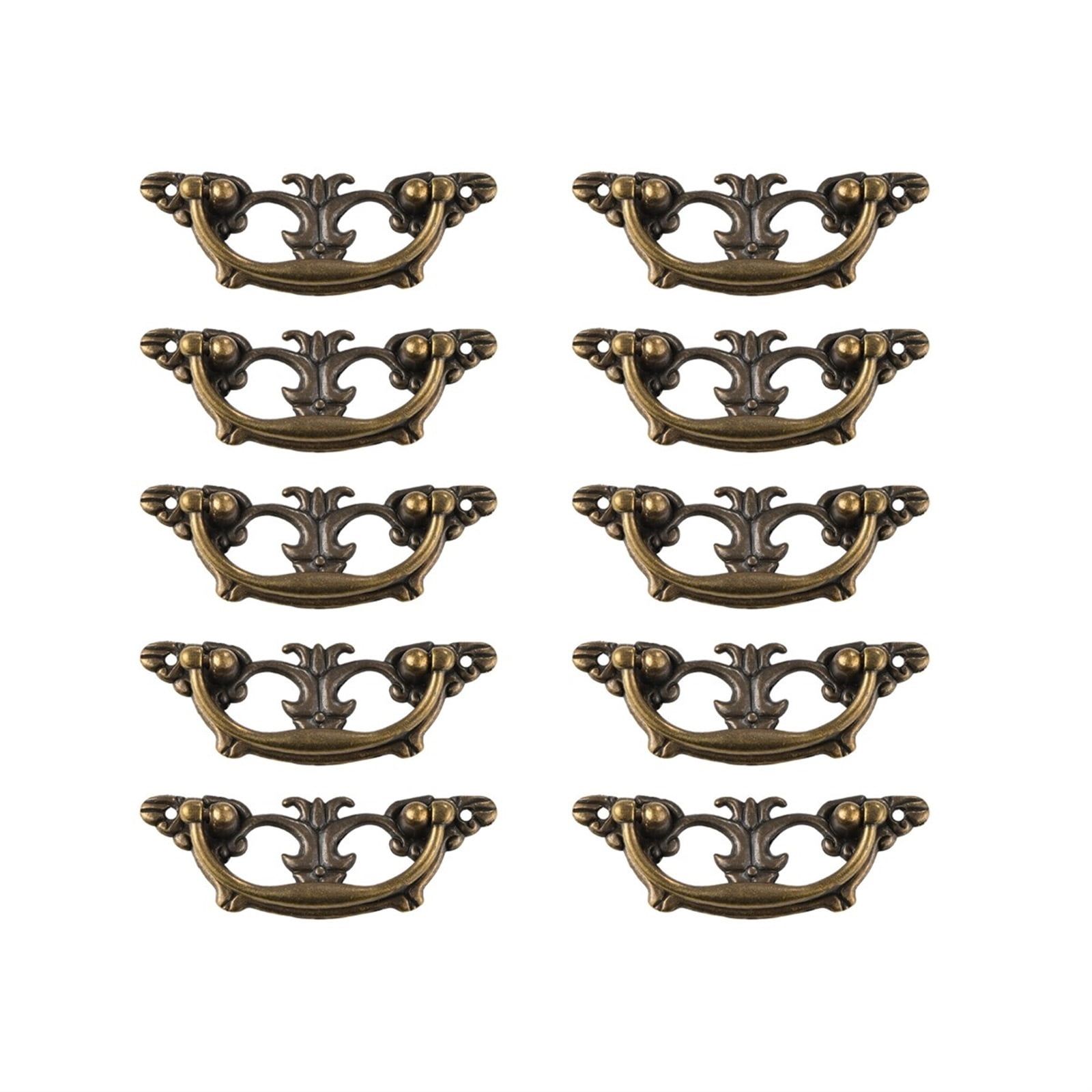10-teiliges Set Vintage-schubladengriffe Mit 68 Mm Lochabstand, Antike Bronze-küchenschrankschubladengriffe