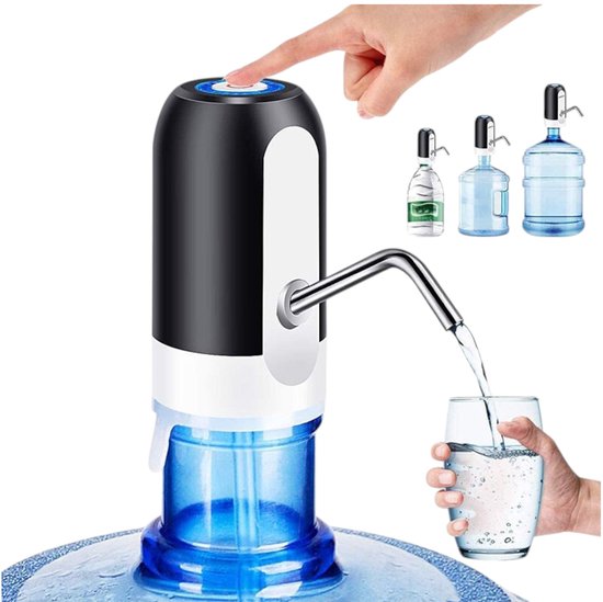 Schwarze, Per Usb Aufladbare Elektrische Trinkwasserpumpe, Automatischer Wasserspender, Tragbar, Für Zuhause, Büro, Camping Und Reisen
