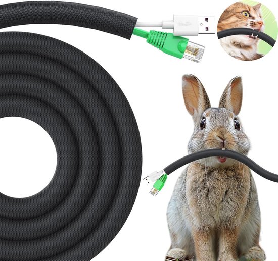 Geflochtener Kabelschutzmantel – Selbstschließend – 3 Meter – 10 Mm – Schwarz