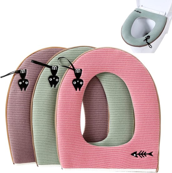 4-teiliges Wc-sitzbezug-set, Universelle, Waschbare Wc-sitzbezüge Mit Reißverschluss, Wasserdicht Und Antibakteriell, Geeignet Für Den Heimgebrauch.