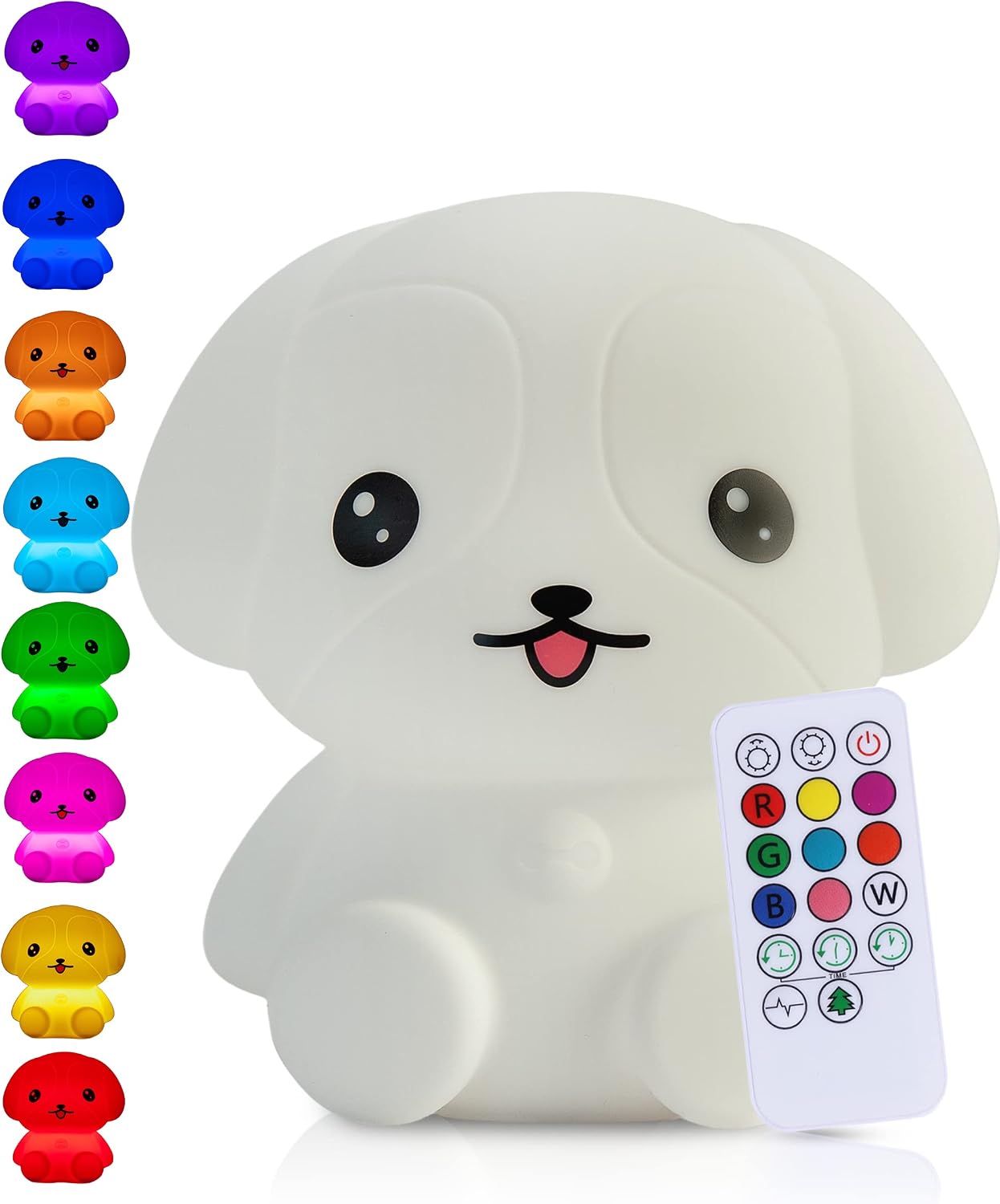 Großes Welpen-nachtlicht – Mit Tippfunktion Und Fernbedienung – Wiederaufladbares Led-nachtlicht – Geschenk Zur Babyparty – Spielzeug – Kinderzimmerlampe