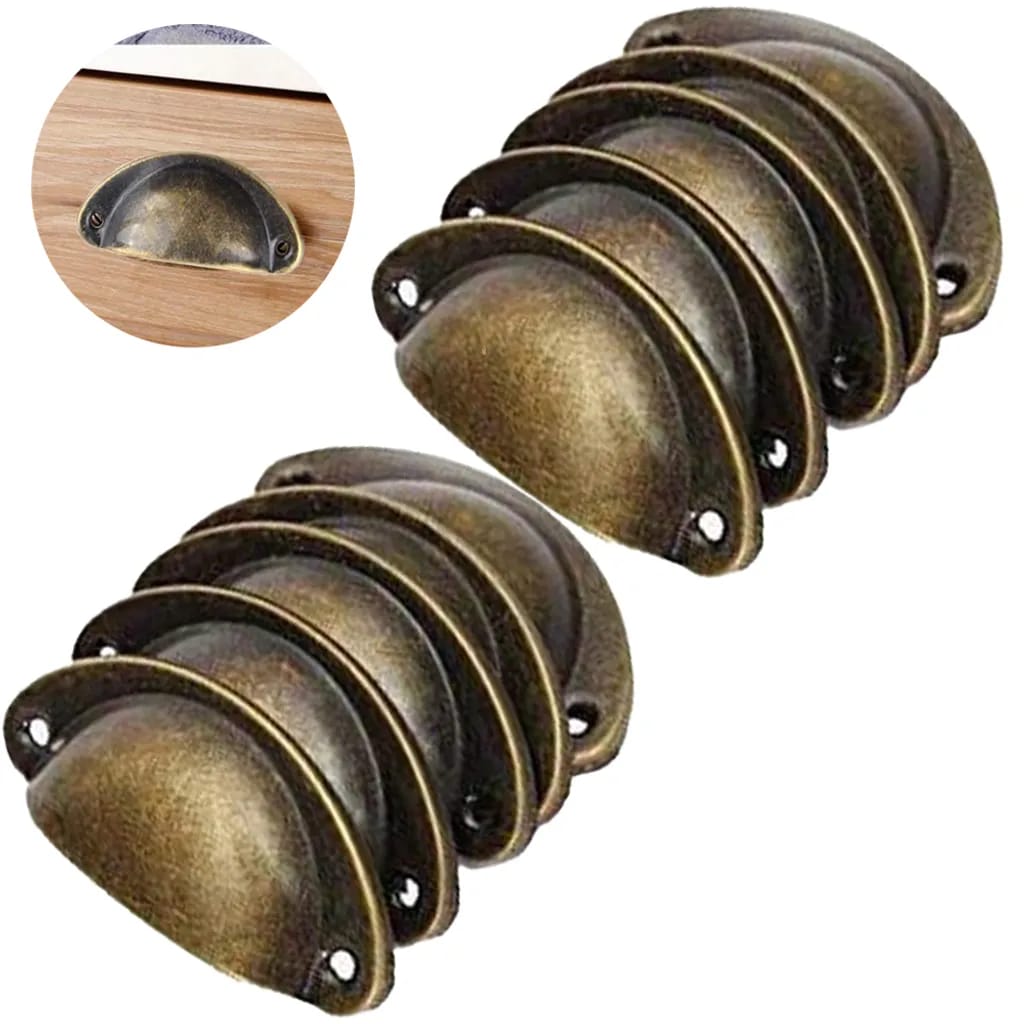 20 Retro-muschelgriffe, Antike Schubladenknöpfe, Möbelknöpfe, Schubladengriffe, Küchenschrank-schubladengriffe