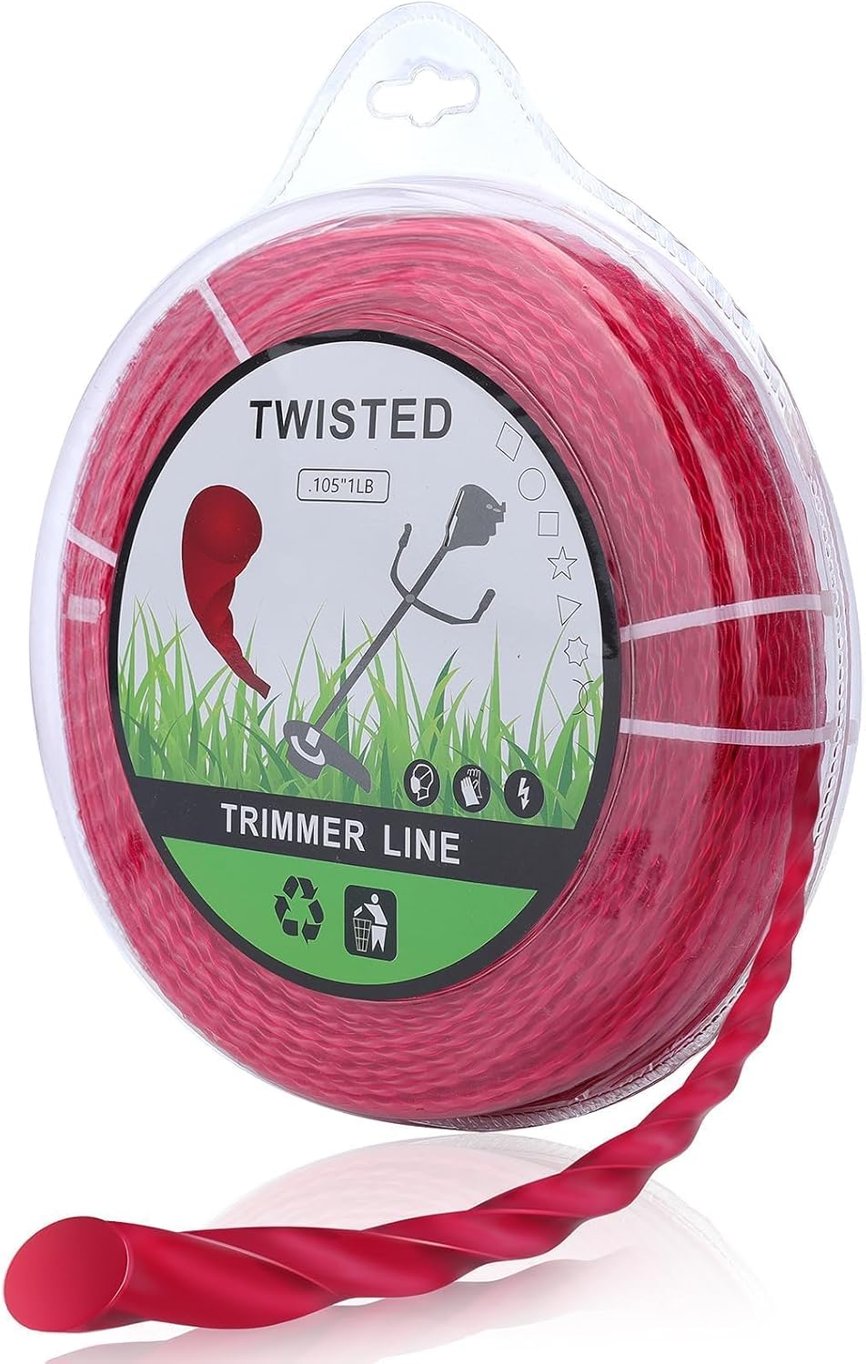 Geeignet Für: Trimmerfaden, Handelsübliche 3-mm-/105-zoll-trimmerfaden, Weed Eater-faden 105 (vor Gebrauch 24 Stunden Einweichen), Rasenmähermesser