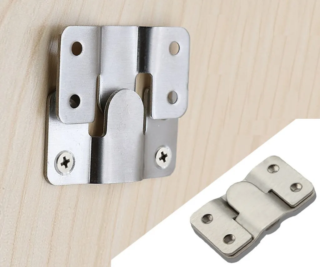 2 Paar Ineinandergreifende Hakenverbinder Für Möbel Und Sofas (54x30 Mm) - Schnappverschlüsse Für Tische, Betten Und Polstermöbel