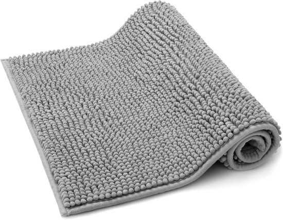 Badematte – Rutschfest – Weich – Saugfähig – 50 X 80 Cm – Hellgrau