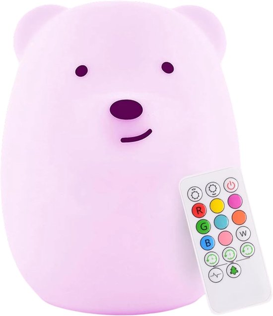 Nachtlicht Für Kinder – Weiches Silikon-nachtlicht – Berührungssteuerung – 9 Farben – Druckknopf – 9,17 X 9,5 X 10,94 Cm – Geschenk Für Babys Und Kleinkinder