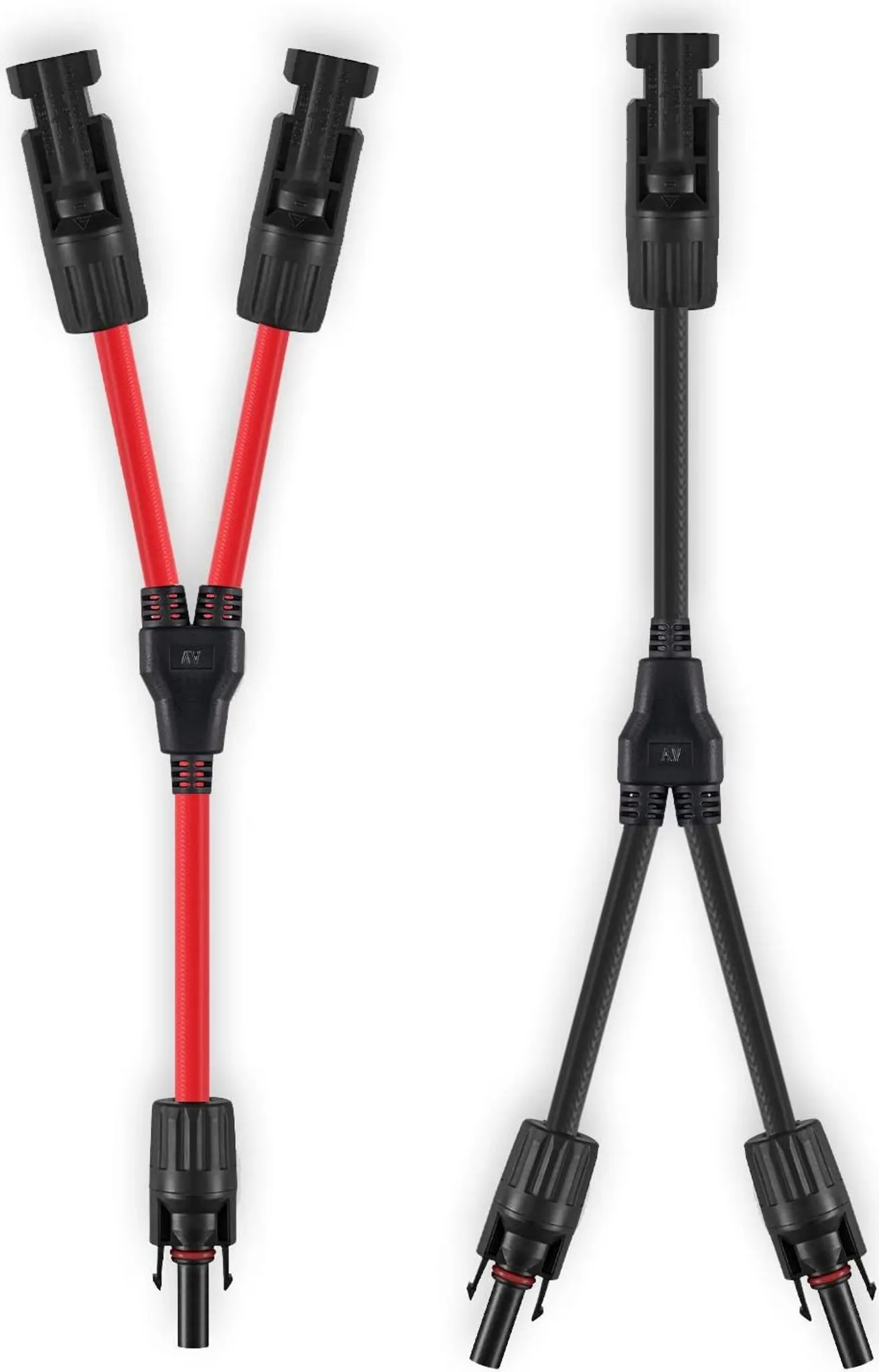 6 Mm² Solarkabel-y-verbinder – 1 Paar Y-verbinder Für Solarmodule, Verwendet In Photovoltaikkabeln Für Solaranlagen (rot + Schwarz).