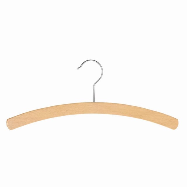 Holz-Kleiderbügel 42 cm 3er-Pack ohne Steg gewachst