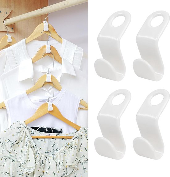 Kleiderhaken – 10er-set – Kleiderbügel – Platzsparend Für Den Kleiderschrank – Aufbewahrung Im Schlafzimmer – Kleiderschrankhaken – Weiß