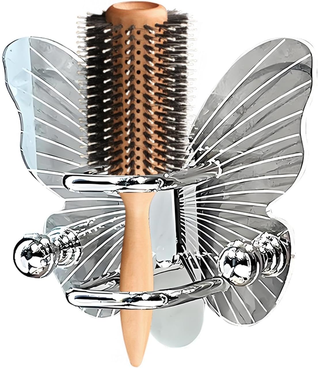 Wandmontierter Schmetterlingskamm-präsentationsständer Und Selbstklebender Haarstyling-werkzeughalter (4,72 X 2,76 X 4,33 Zoll)