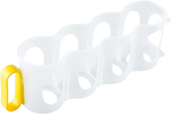 Getränkehalter Für 4 Dosen Im Kühlschrank, Transparenter Pp-dosenhalter (gelb, 27,5 X 7,5 X 10,5 Cm)