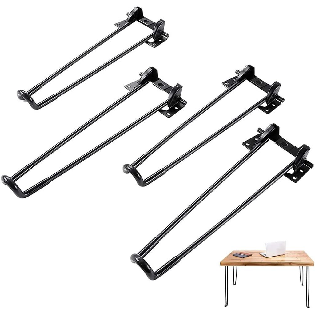 Klappbare Tischbeine, 4-teiliges Set, 42 Cm Hoch, Klappbare Beine Im Haarnadelstil, Hohe Tragfähigkeit, Einfach Zu Montieren, Klappbare Couchtischbeine.