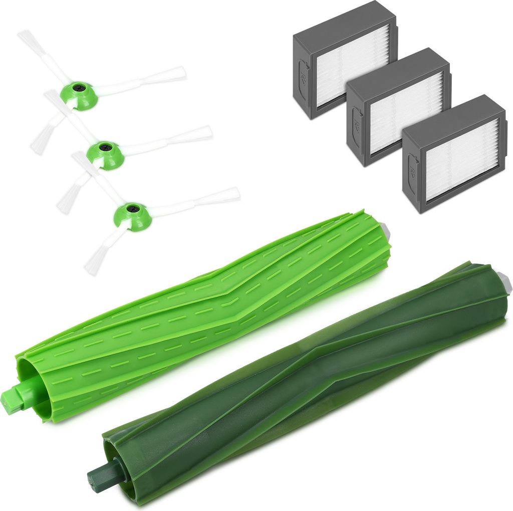 Ersatzteilset Für Irobot Roomba E/i Serie - 3 Filter, 3 Seitenbürsten, 2 Bodenbürsten - Staubsaugerzubehör Für Die Modelle E5, I7 Und I7+.