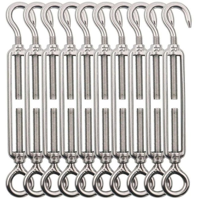M5 Ösenspanner, 10er-packung, Edelstahl-drahtspanner, Robuste, Verstellbare Spanner, Geeignet Für Gärten Und Außenleuchter.
