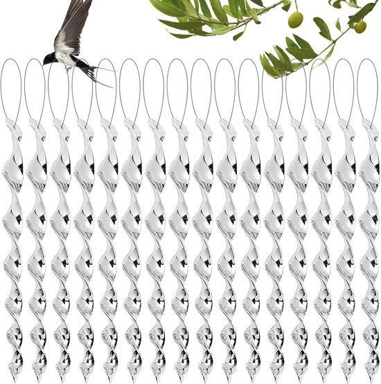 Windmühlen-spiraldekoration – 16 Stück 30 Cm Große, Reflektierende Vogelscheuchen Für Balkon Und Garten Zur Vogelabwehr