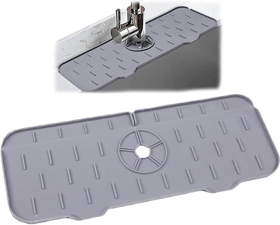 Silikon-spritzschutz Für Waschbecken Mit Wasserhahn-griff – Tropfschale – Schutz Für Badezimmerarbeitsplatte