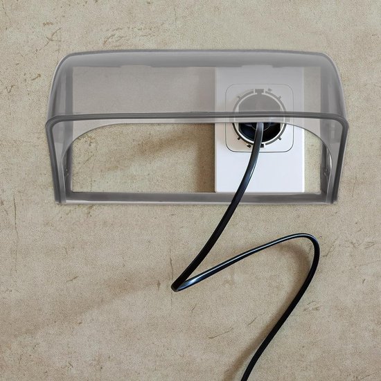 Wasserdichte Außensteckdose – Grau