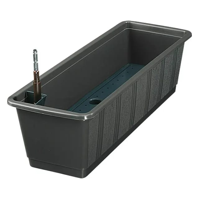 Bewässerungskasten Aqua Gr. 60 cm anthrazit mit Wasserstandsanzeige