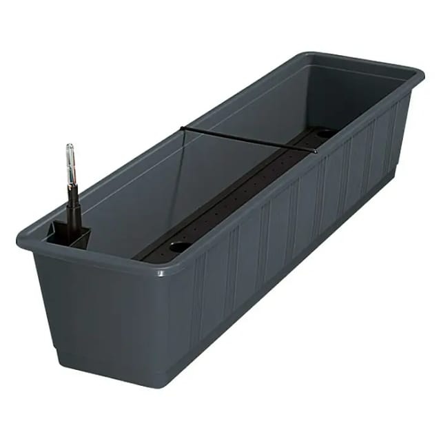 Bewässerungskasten Aqua Gr. 80 cm anthrazit mit Wasserstandsanzeige