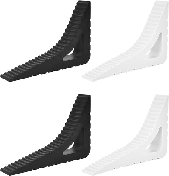 4er-pack Tür-/fensterkeile – Bohrfrei/einklemmschutz – Schwarz/weiß